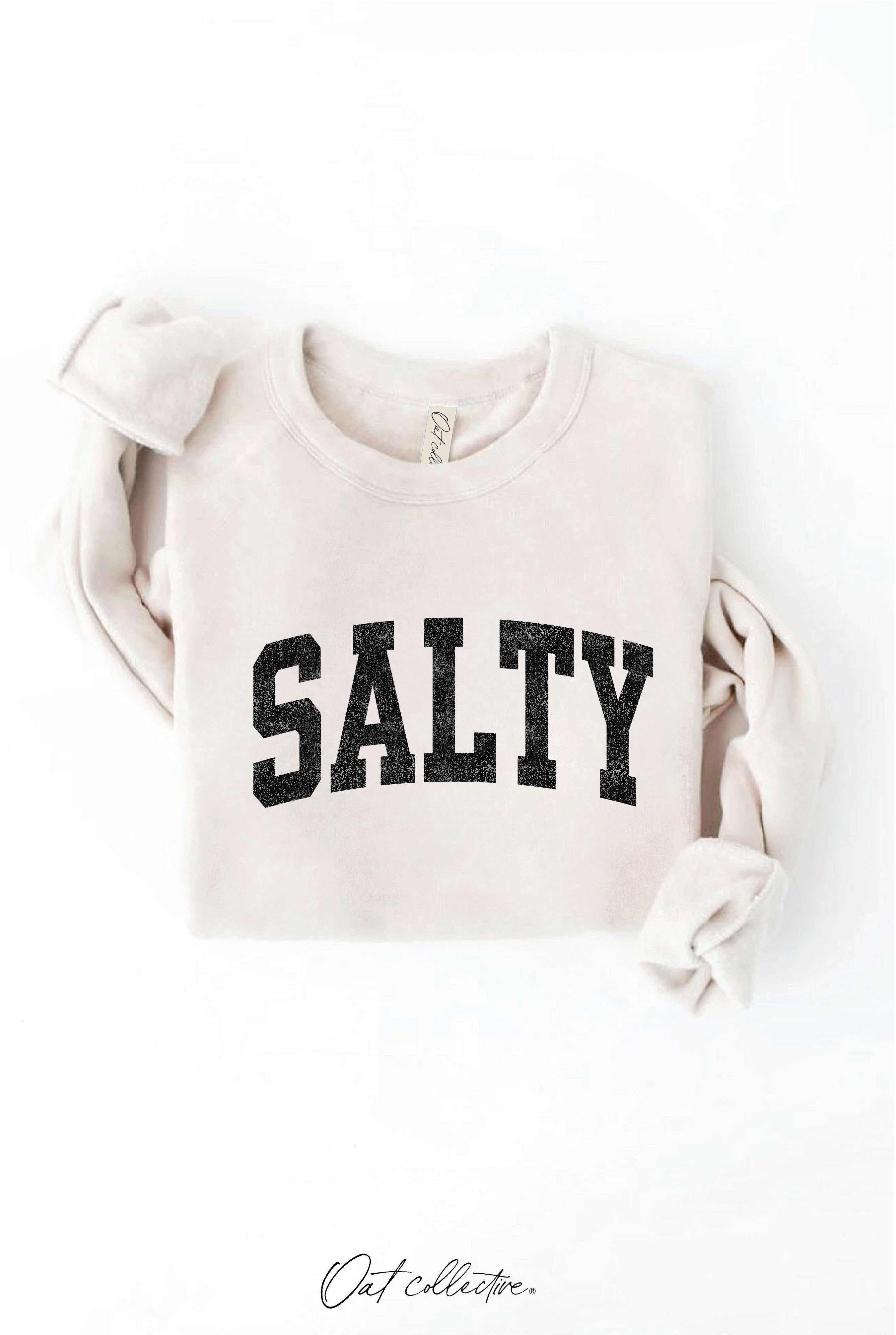 SALTY Graphic Sweatshirt: HEATHER DUST