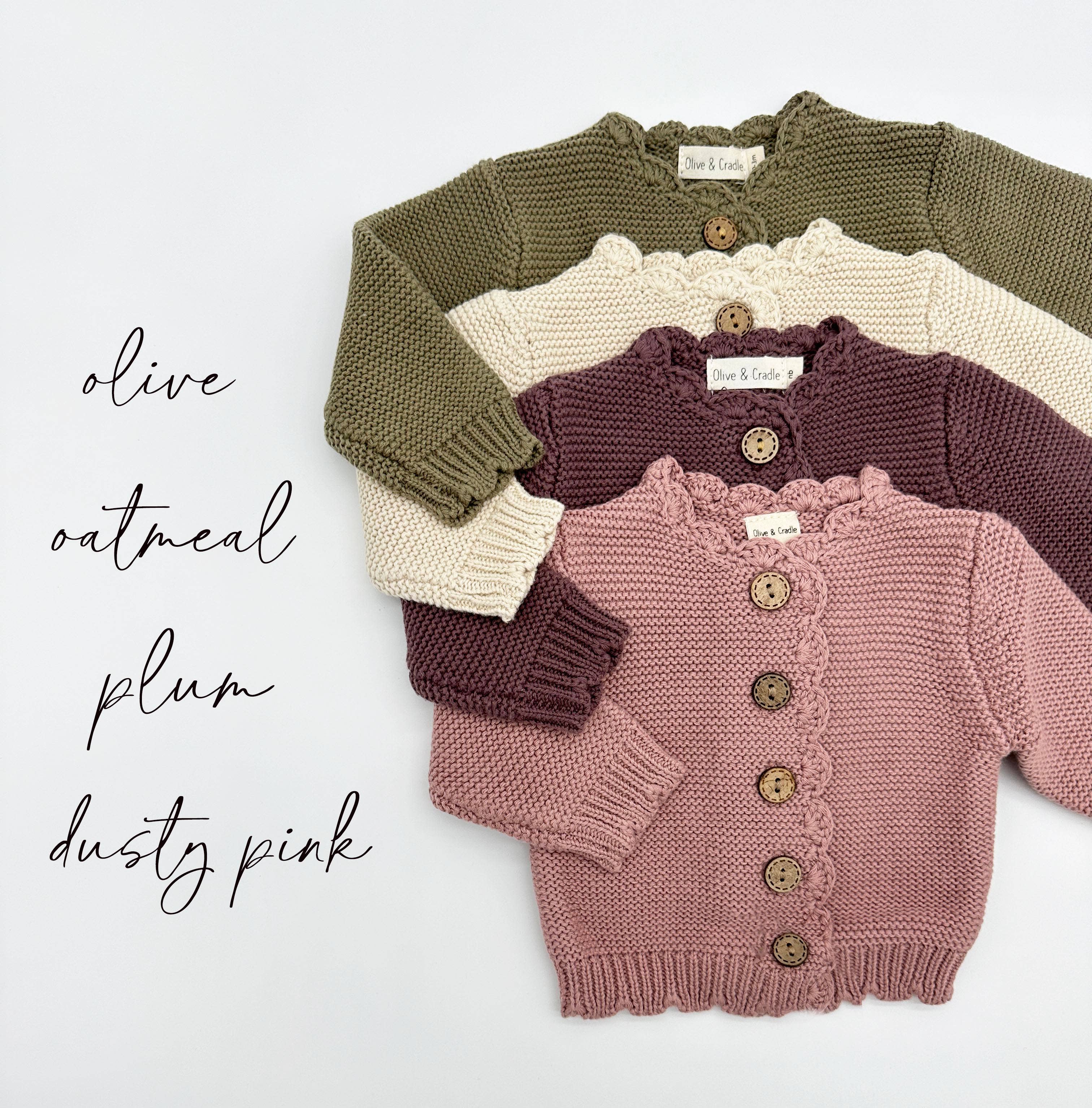 Baby Sophia Sweater: Light oat / 3-6 months