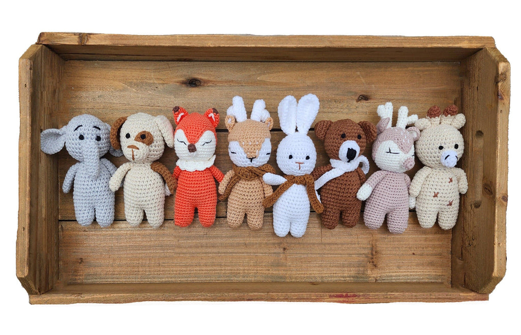 Mini Crochet Animals: Mini deer MAUVE