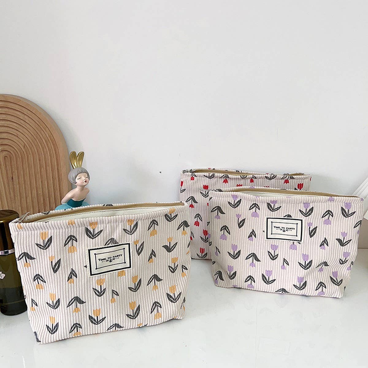 PORTABLE TRAVEL STORAGE BAG MAKEUP BAG_CWAB1223: Orange / (OS) 2