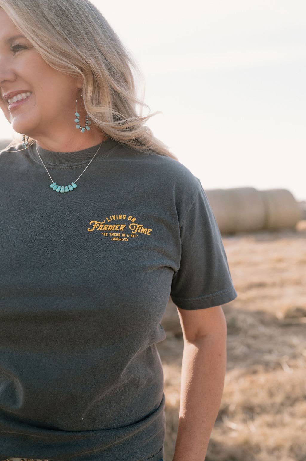 Living On Farmer Time Graphic Tee