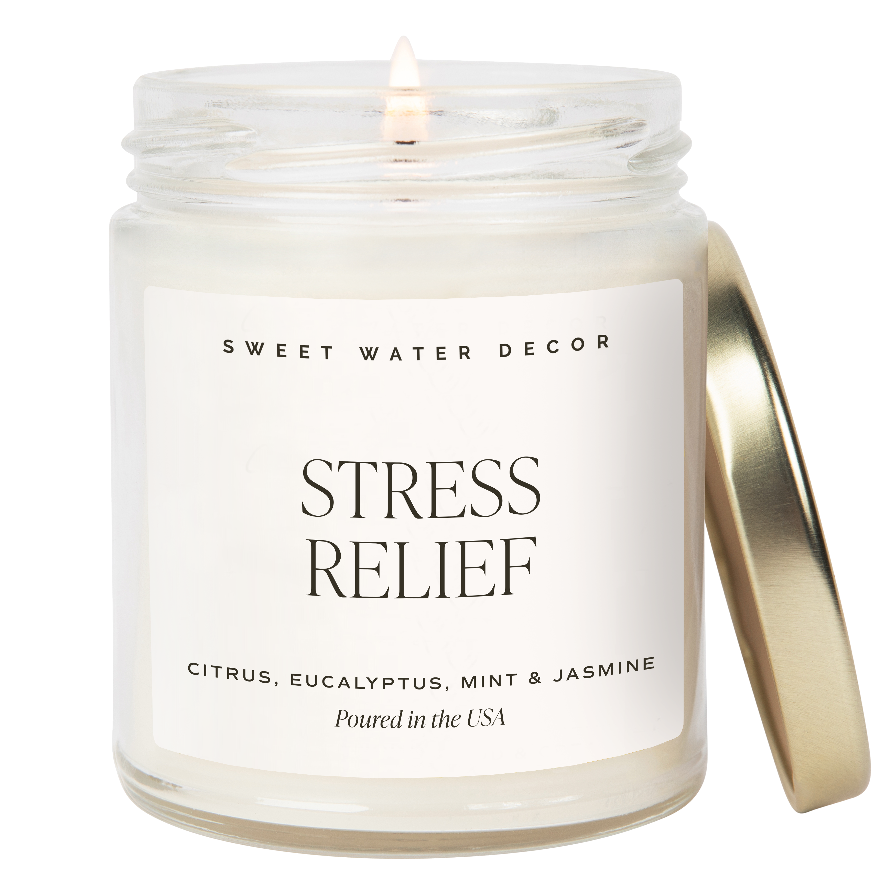 Stress Relief 9 oz Soy Candle - Home Decor & Gifts