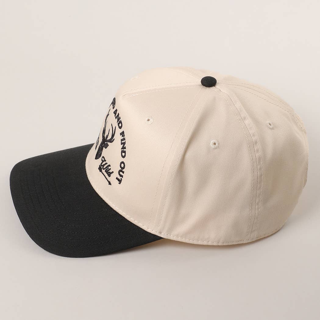 Buck Around And Find Out Embroidered Trucker Hat: BLK/NATL / One Size