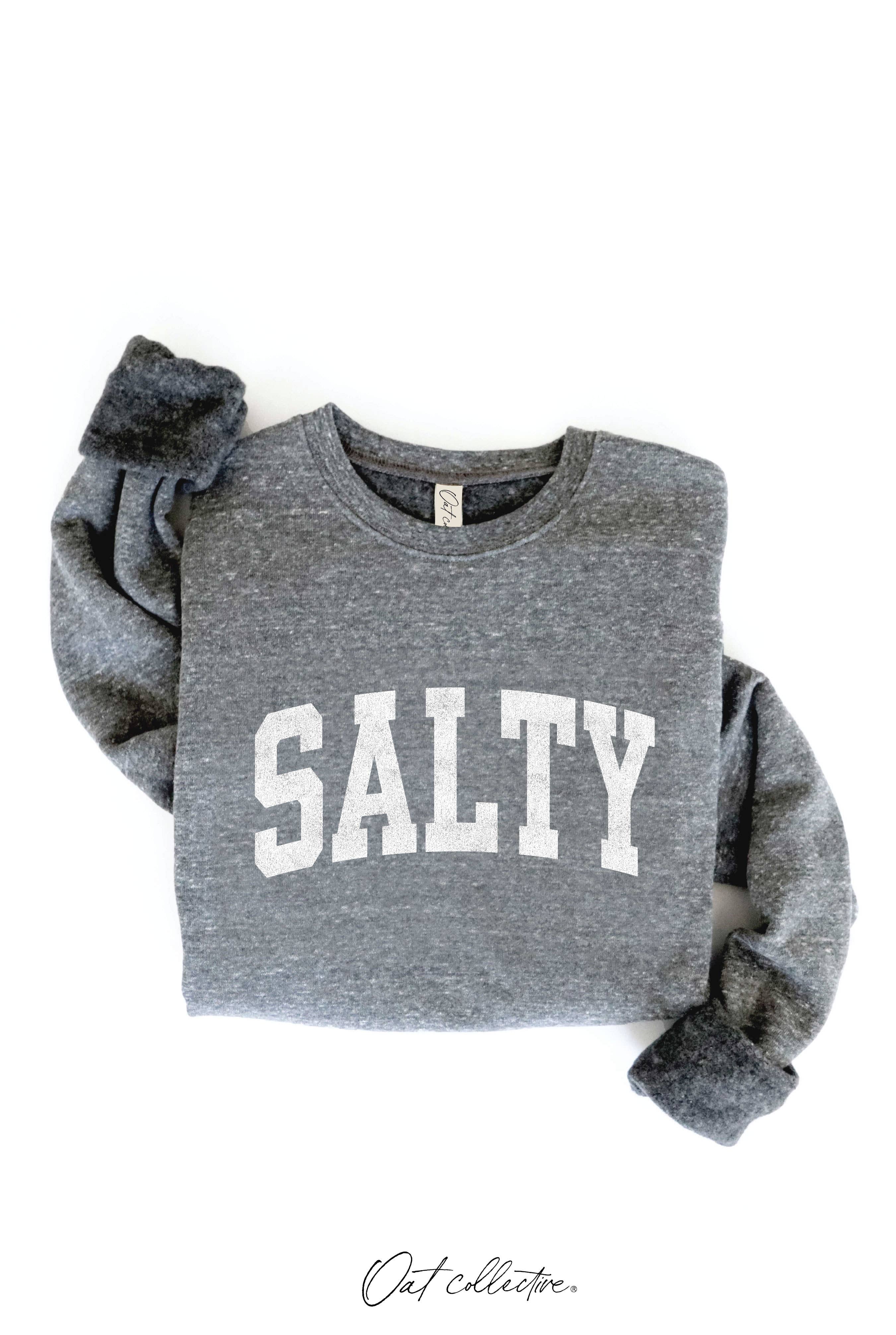 SALTY Graphic Sweatshirt: HEATHER DUST