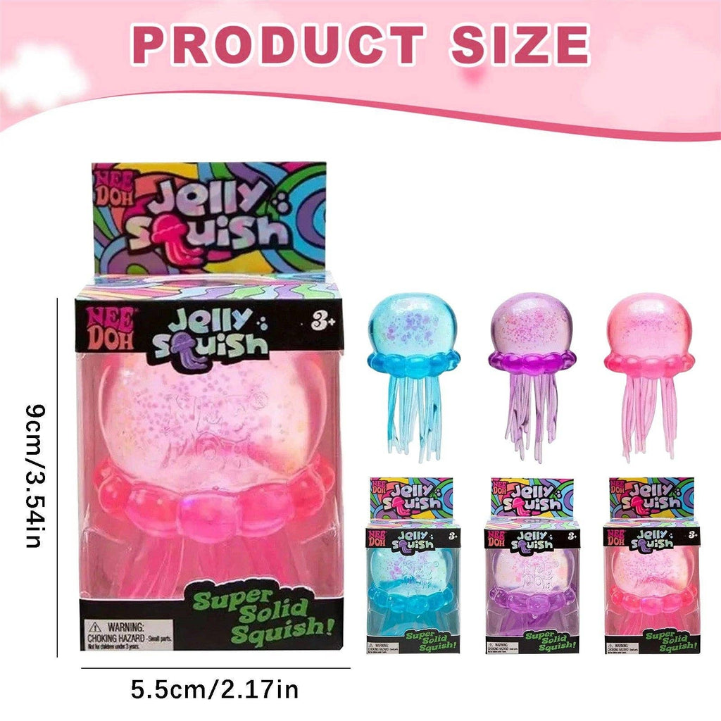 Nice Cube Jellyfish Squishy Sensory Stress Relief Toys in Box Squeeze Fidget Toy: Pink cube / 1 pc