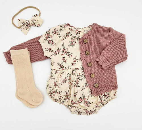 Anessa Romper Set: 2pc set (romper+bow)