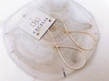 Large Gold Plated Teardrop Hoop Earrings