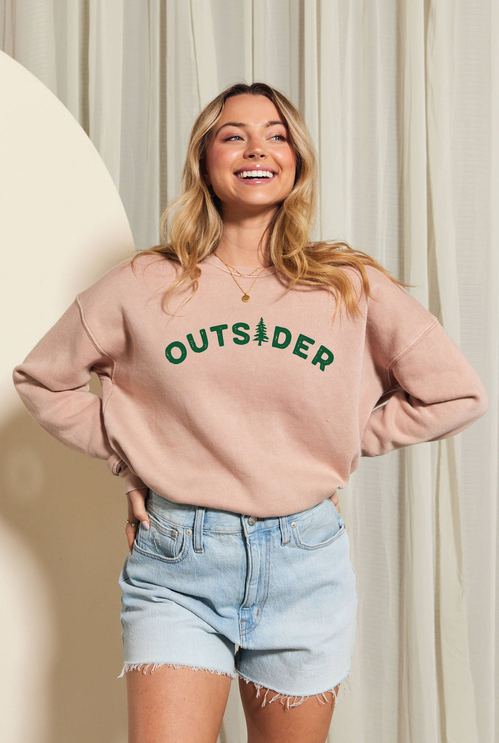 OUTSIDER Mineral Graphic Sweatshirt: DUSTY FOREST