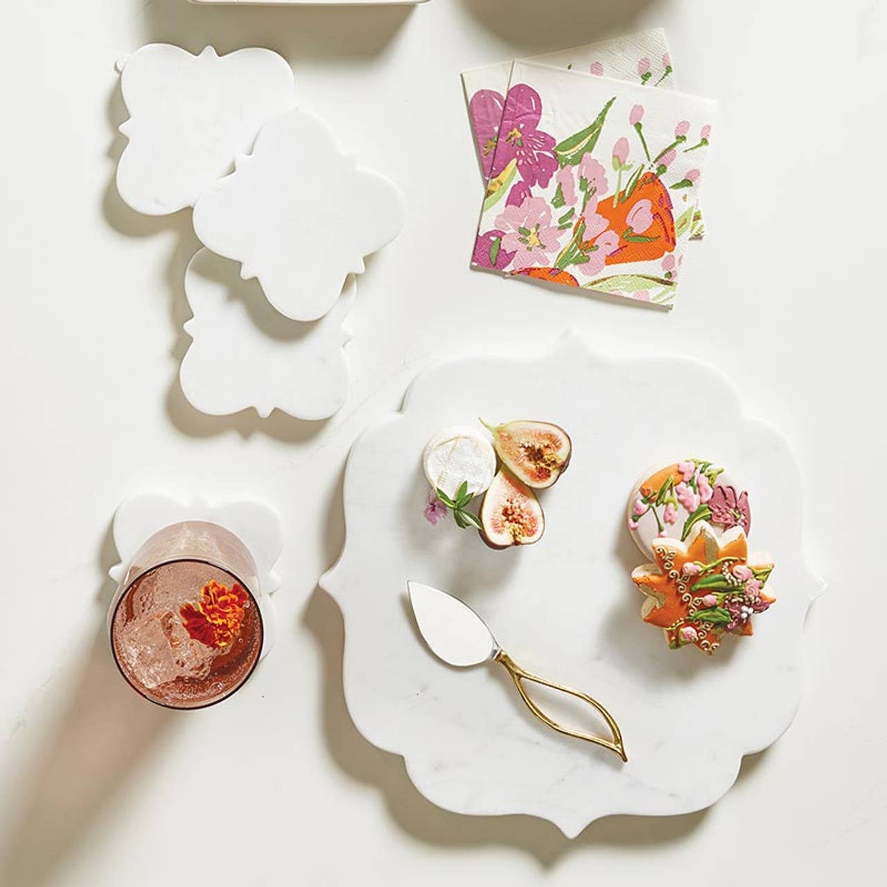 Moroccan Marble Coasters - Set of 4