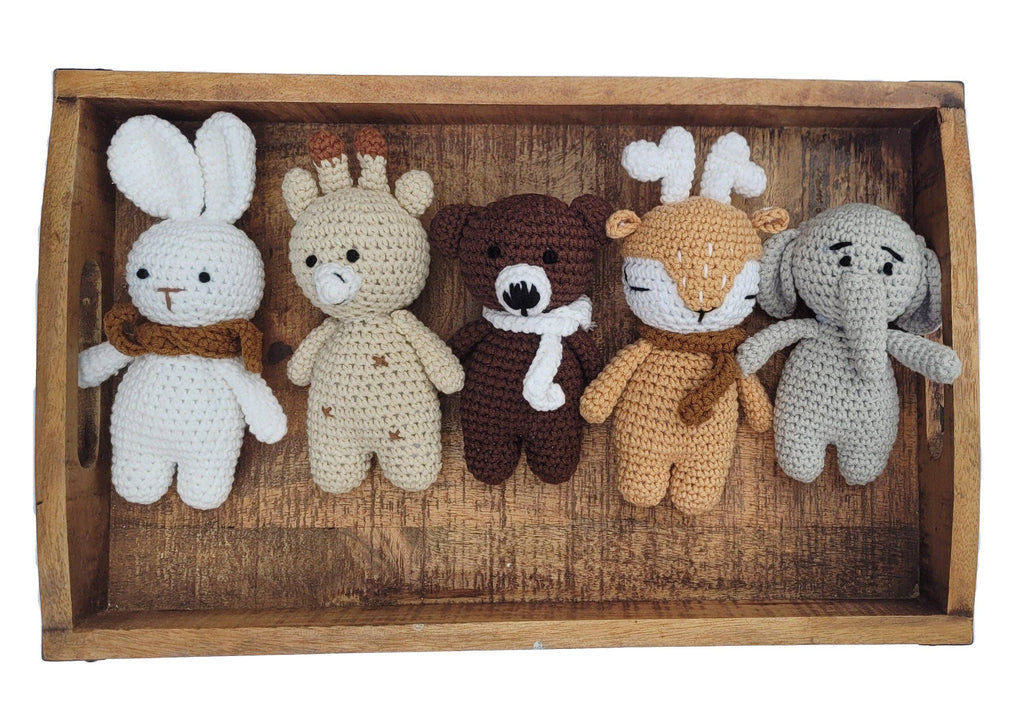 Mini Crochet Animals: Mini DARK Teddy bear