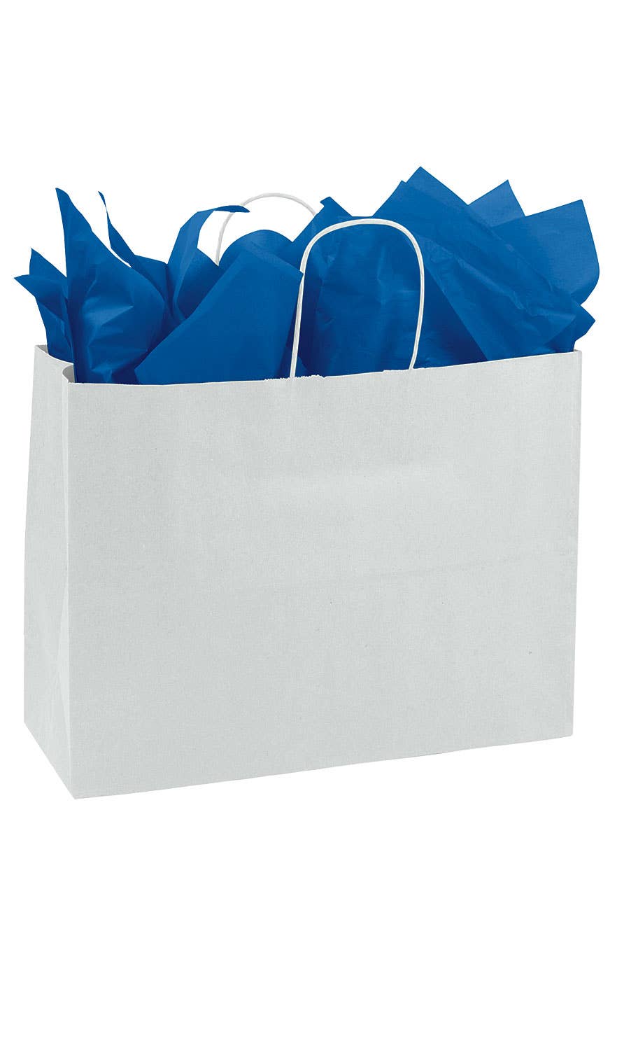 Kraft Paper Shopping Bags: White / Case of 100 / Small