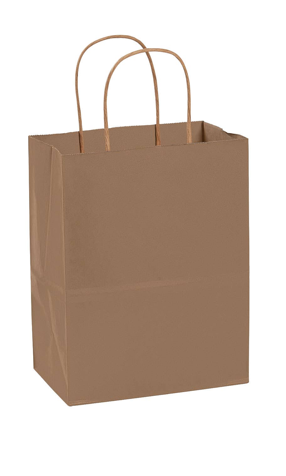 Kraft Paper Shopping Bags: White / Case of 100 / Large