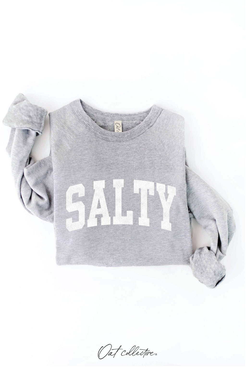 SALTY Graphic Sweatshirt: HEATHER DUST