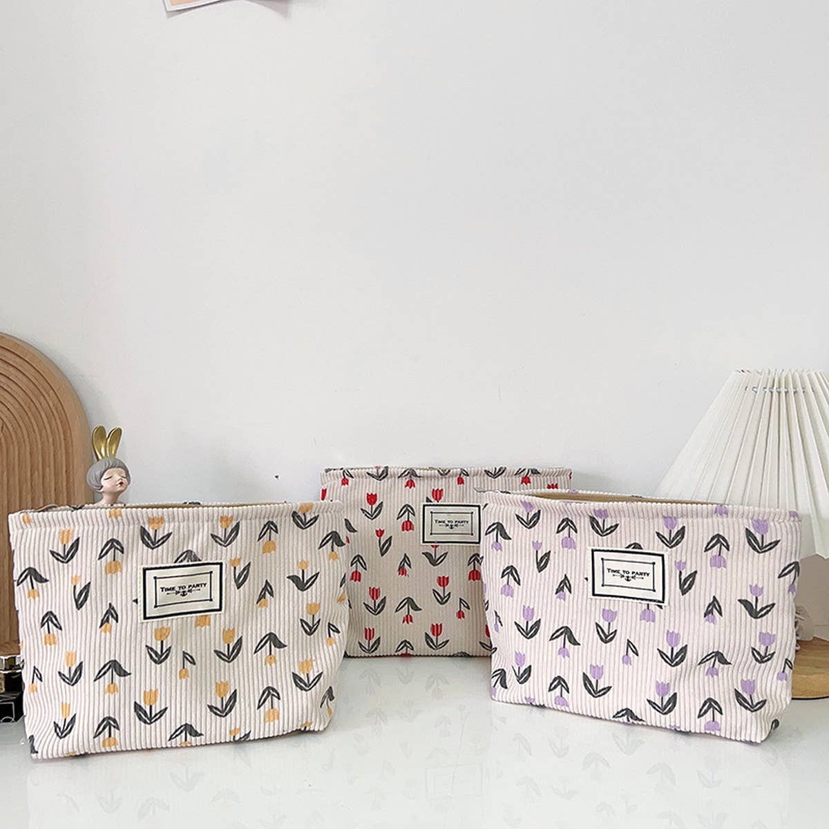 PORTABLE TRAVEL STORAGE BAG MAKEUP BAG_CWAB1223: Orange / (OS) 2
