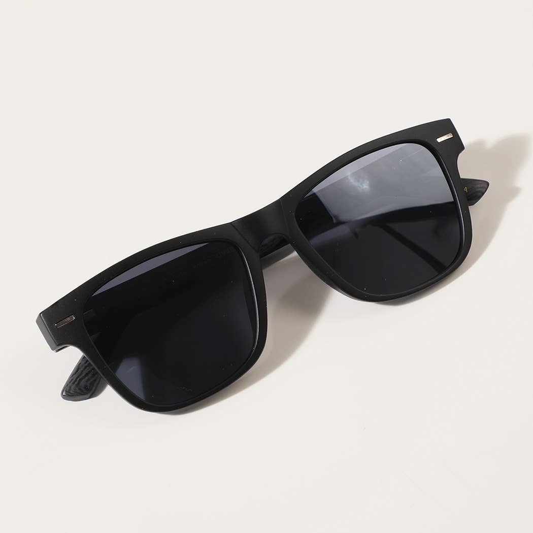 Square Shape Frame Wood Legs Fashion Sunglasses