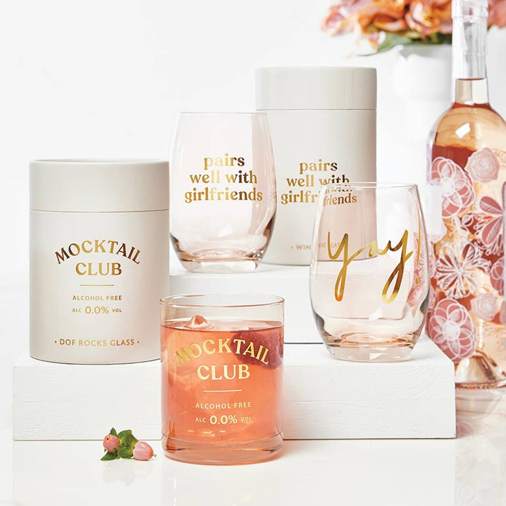 Stemless Wine Glass - Pairs Well with Girlfriends: Material