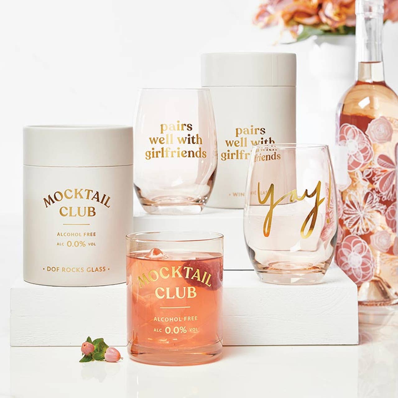 Stemless Wine Glass - Pairs Well with Girlfriends: Material