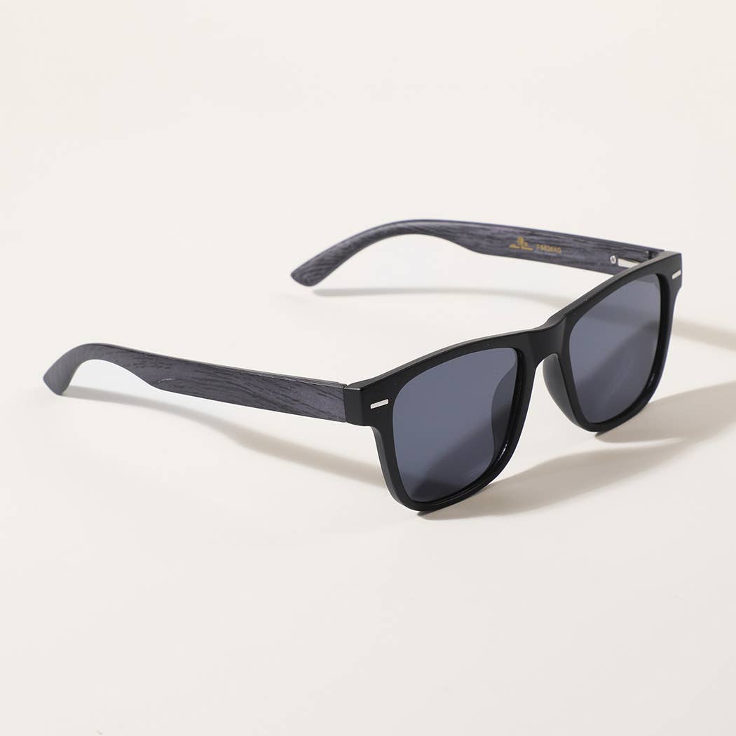 Square Shape Frame Wood Legs Fashion Sunglasses