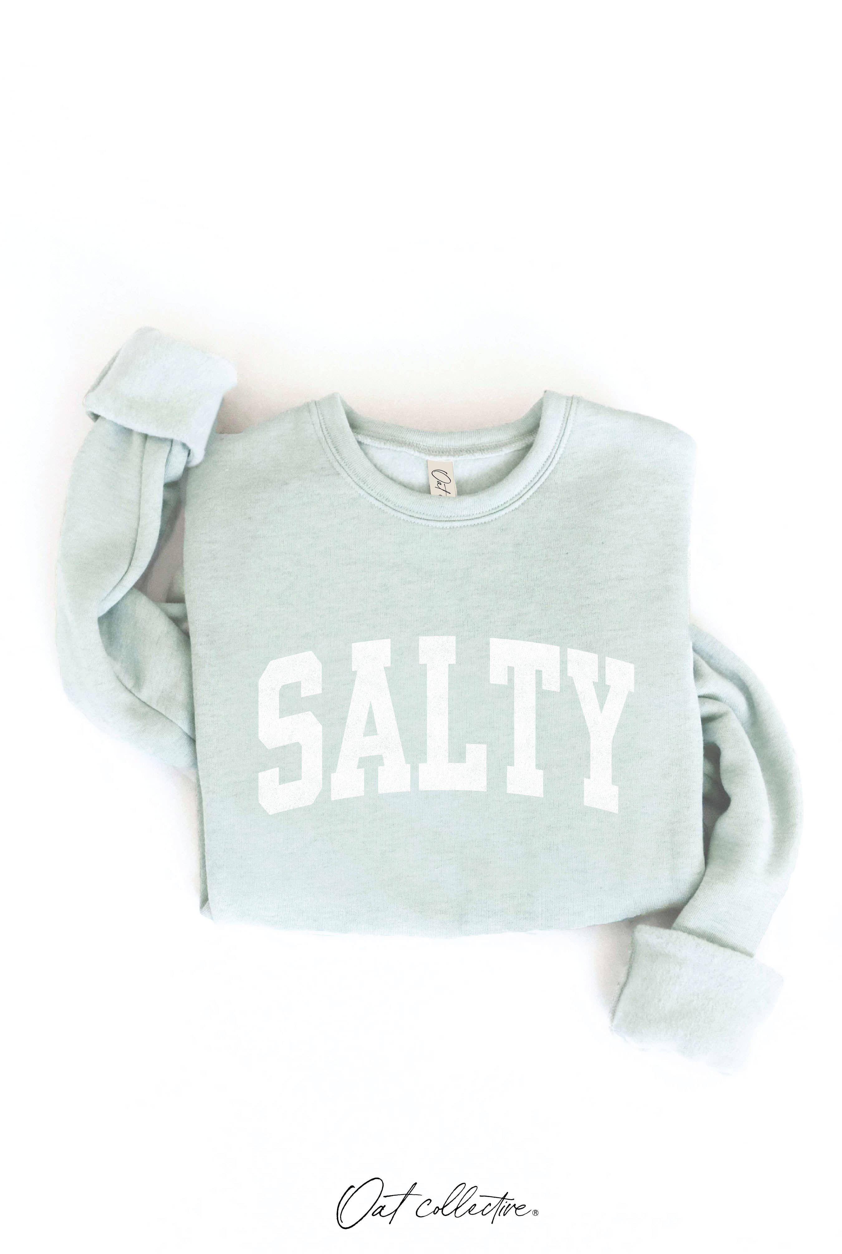 SALTY Graphic Sweatshirt: HEATHER DUST