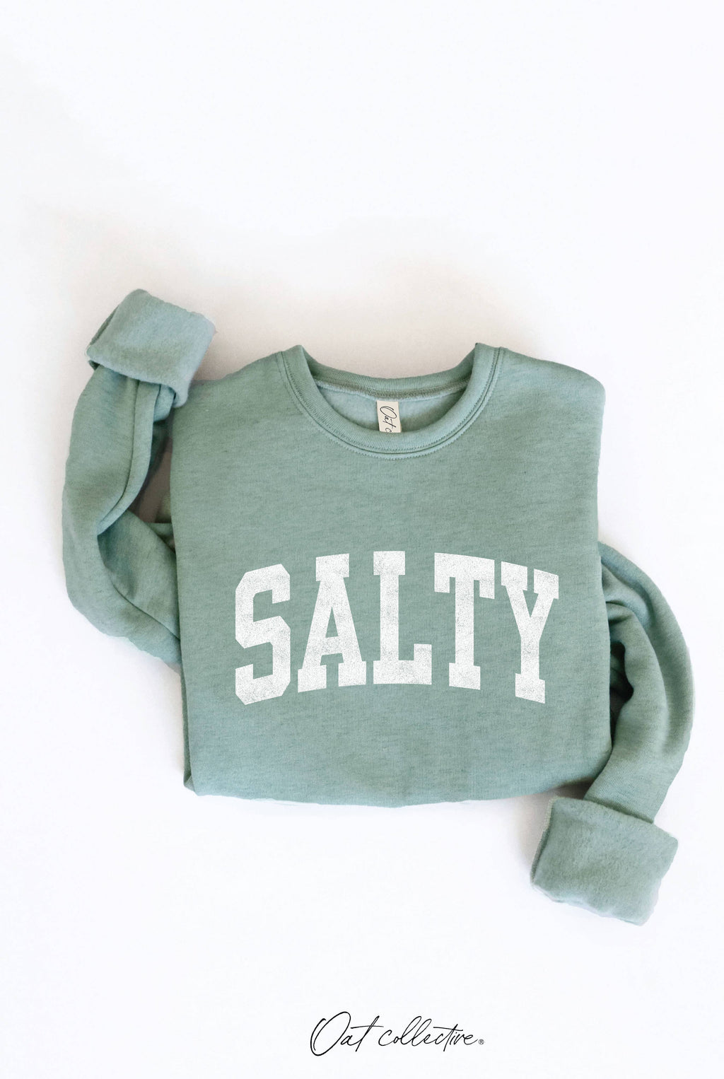 SALTY Graphic Sweatshirt: HEATHER DUST