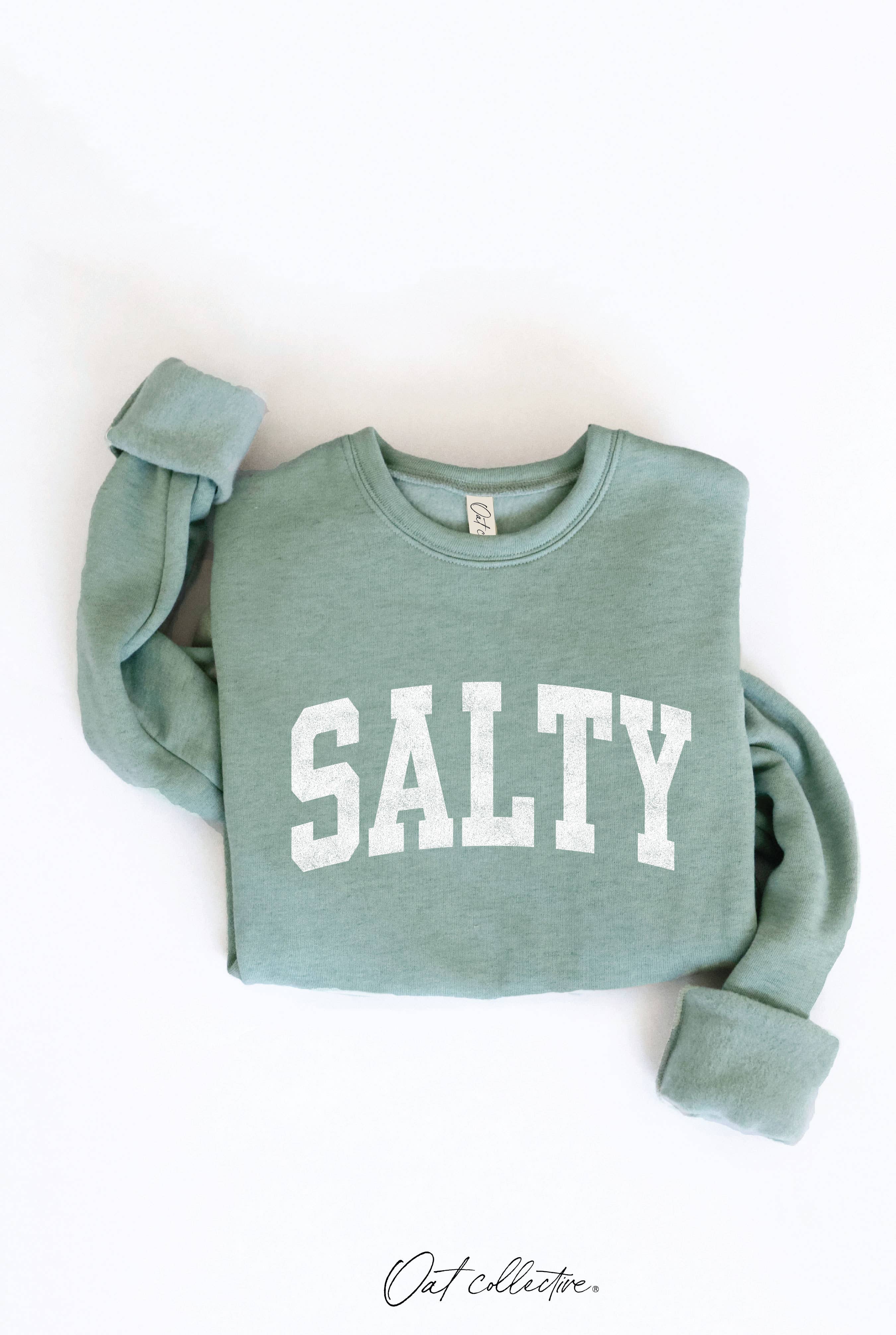 SALTY Graphic Sweatshirt: HEATHER DUST