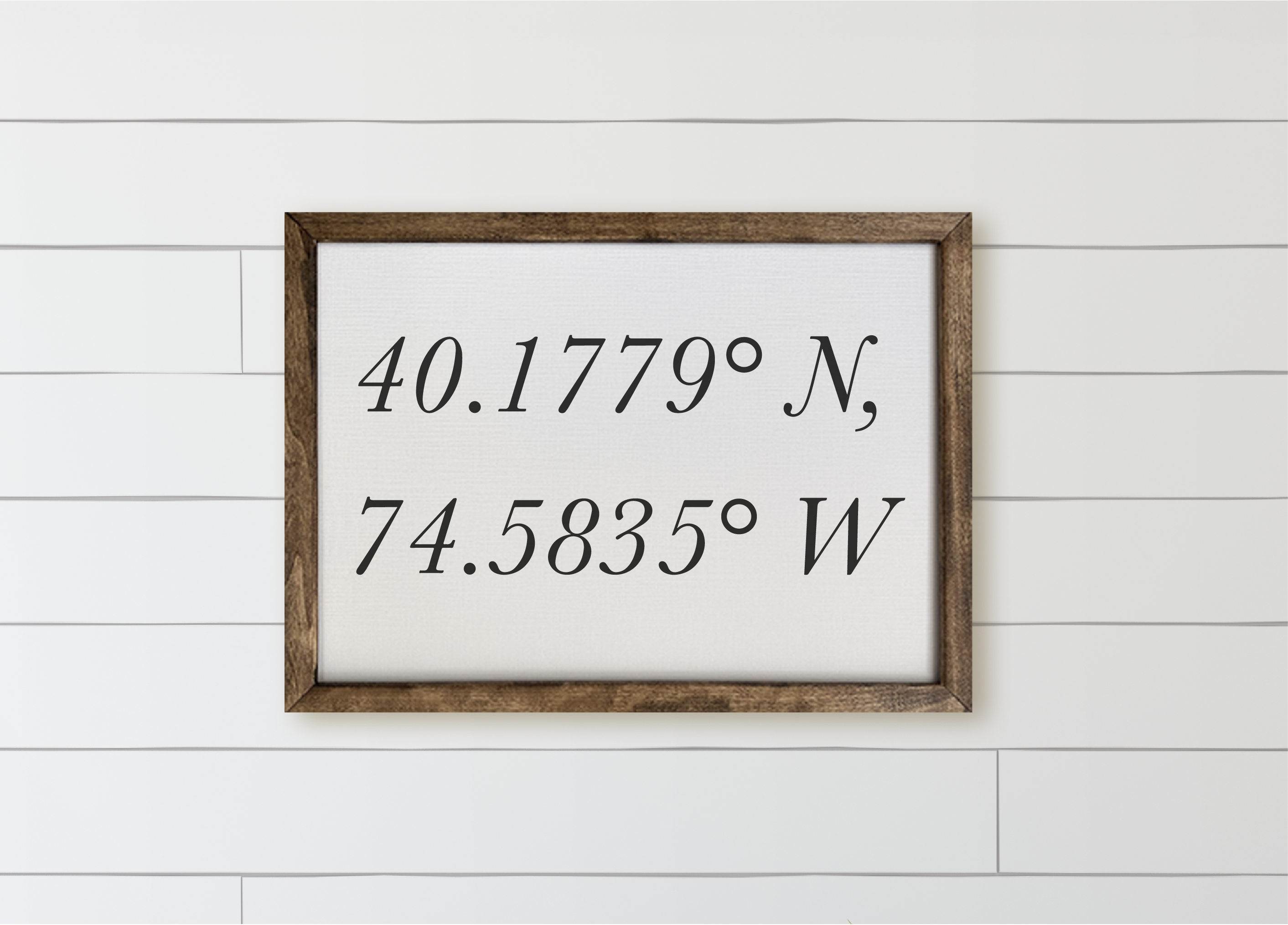 Coordinates Wood Framed Sign: 12x16 / Classic Grey