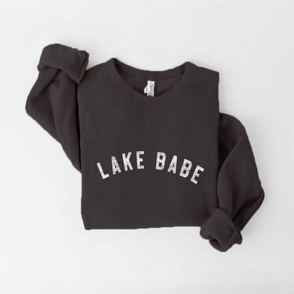LAKE BABE Graphic Sweatshirt: TAN