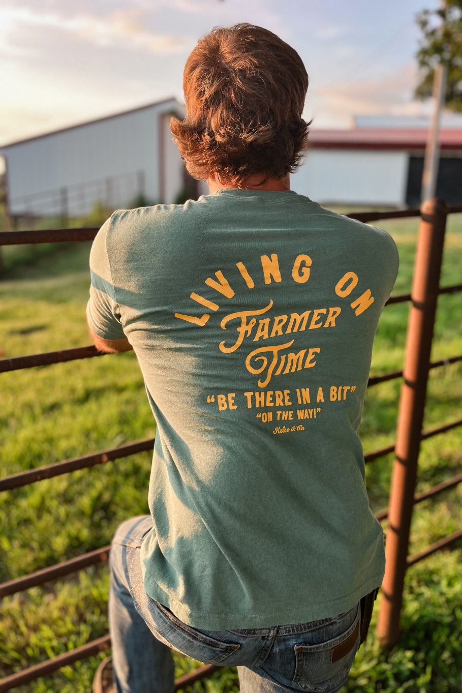 Living On Farmer Time Graphic Tee