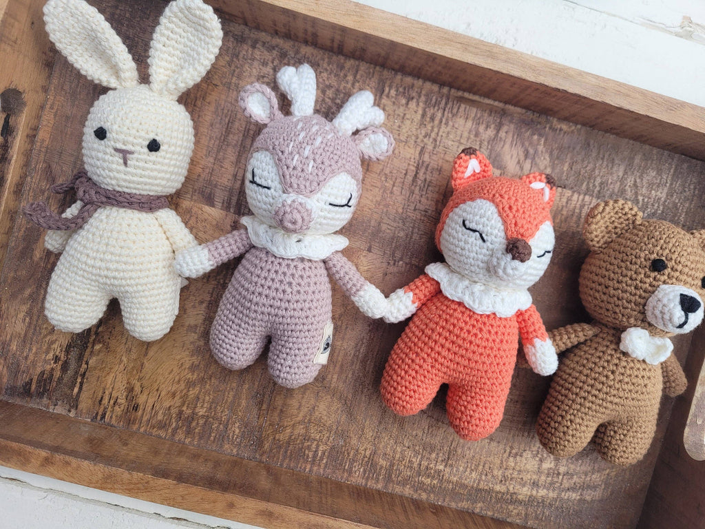 Mini Crochet Animals: Mini deer TAN