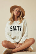 SALTY Graphic Sweatshirt: HEATHER DUST