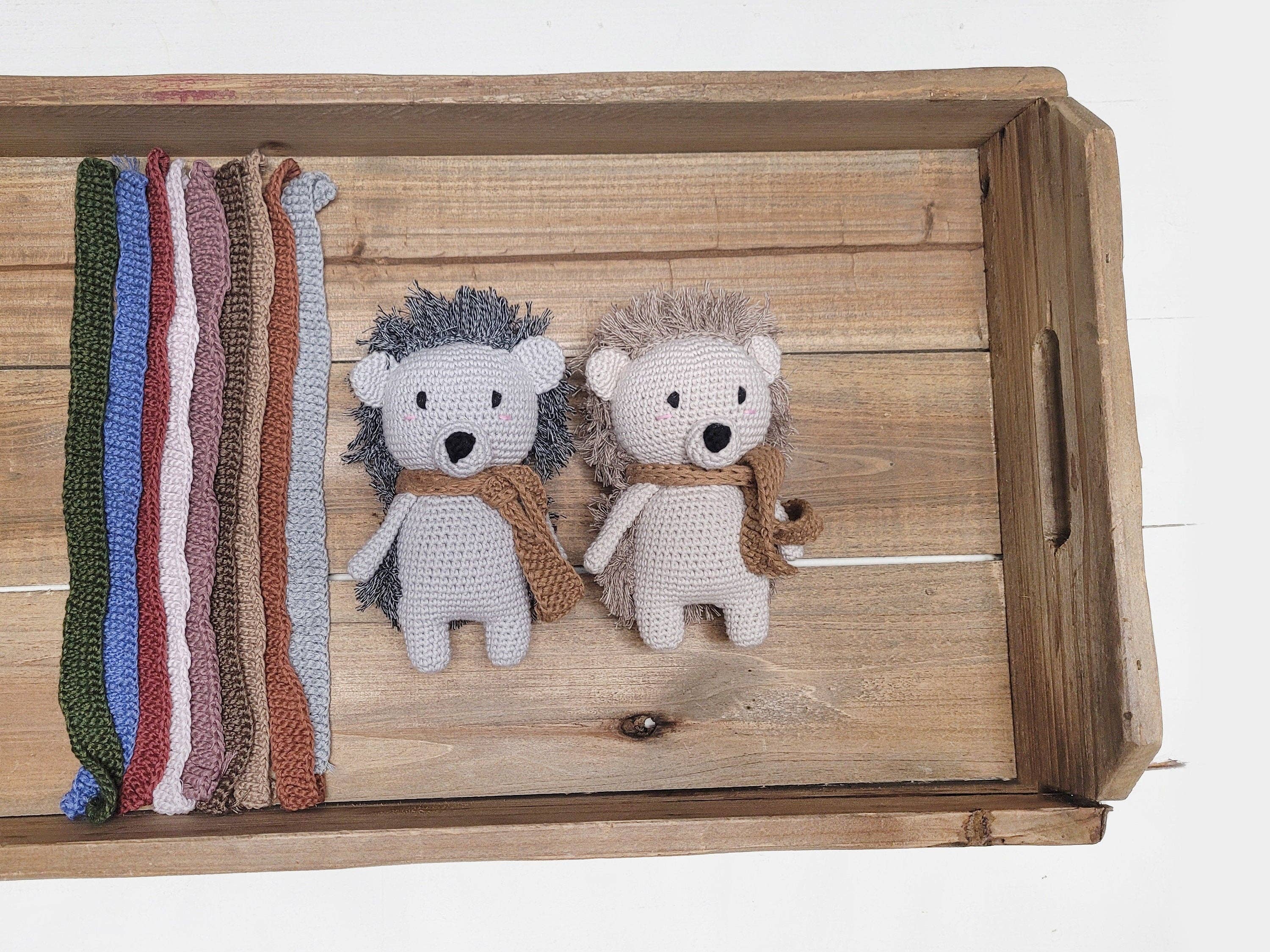 Mini Crochet Hedgehog: Gray Hedgehog