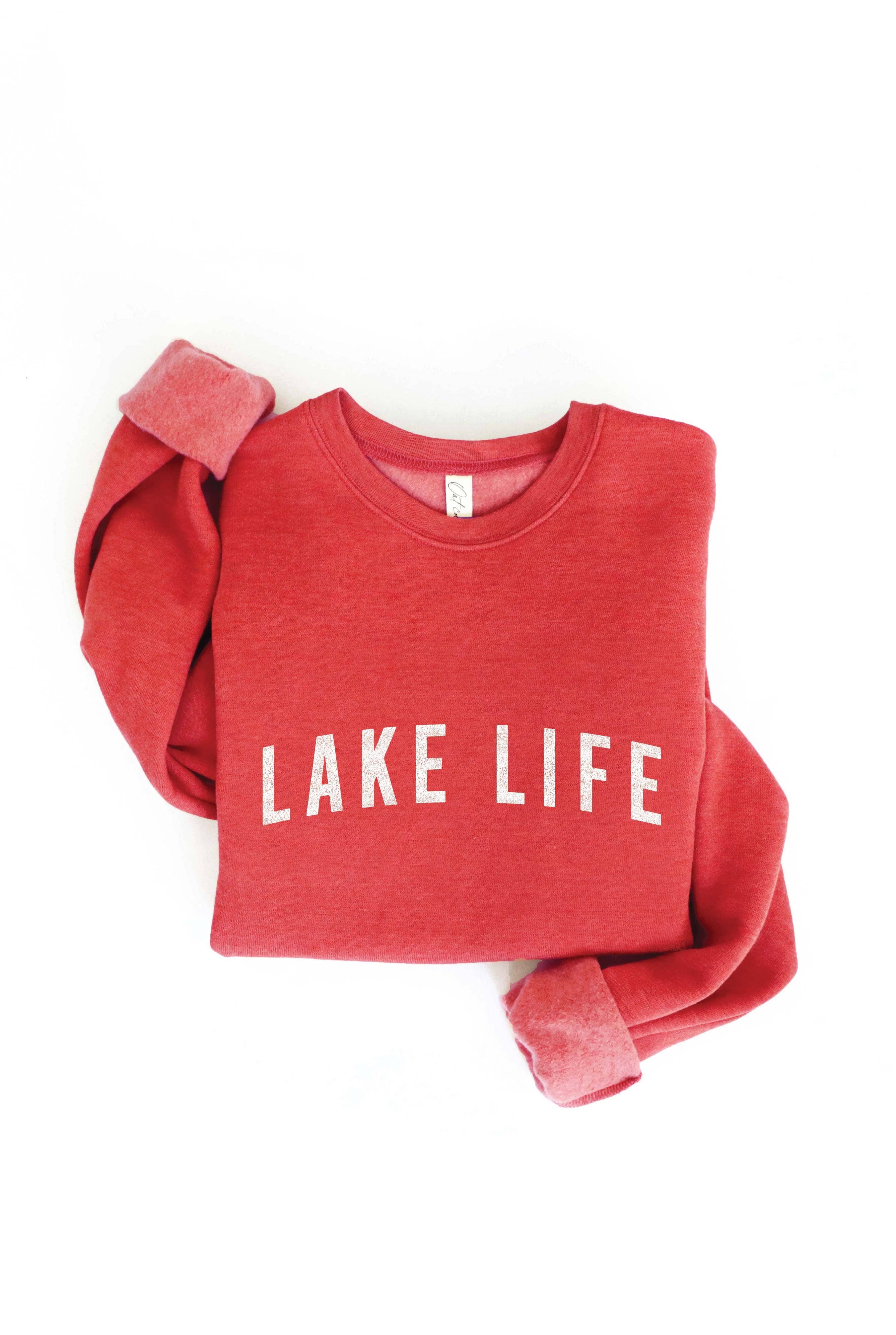LAKE LIFE Graphic Sweatshirt: HEATHER DUST