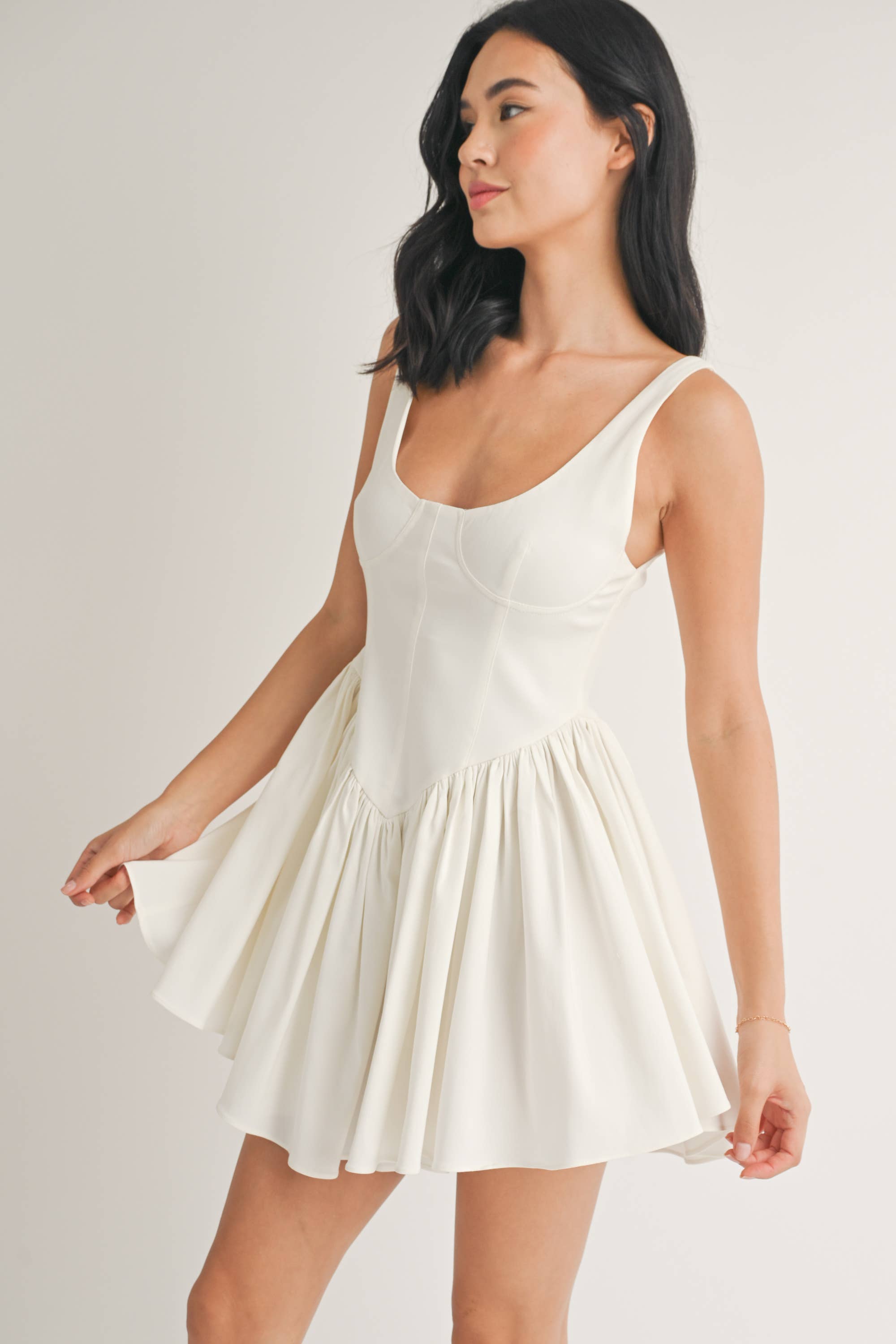 Corset Flare Mini Dress