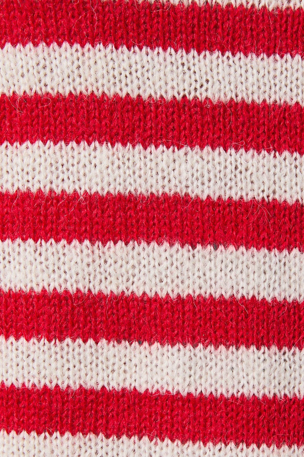 SLEEVELESS BOAT NECK SIDE TIE STRIPE SWEATER TOP: RED-WHITE STRIPE / M