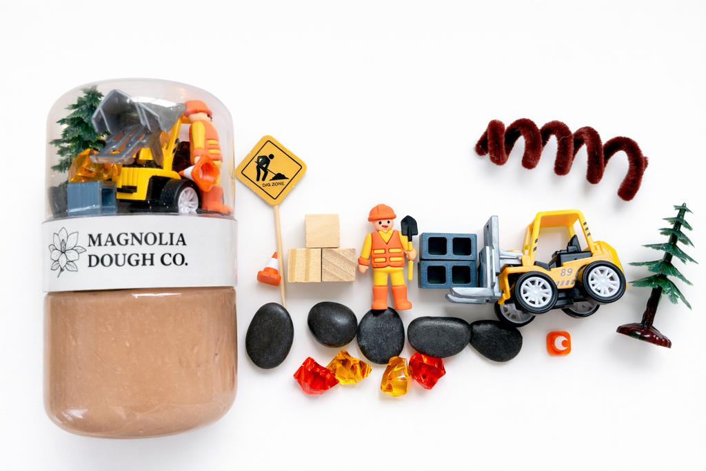 Kids Construction Sensory Play Dough Jar | Travel Toy