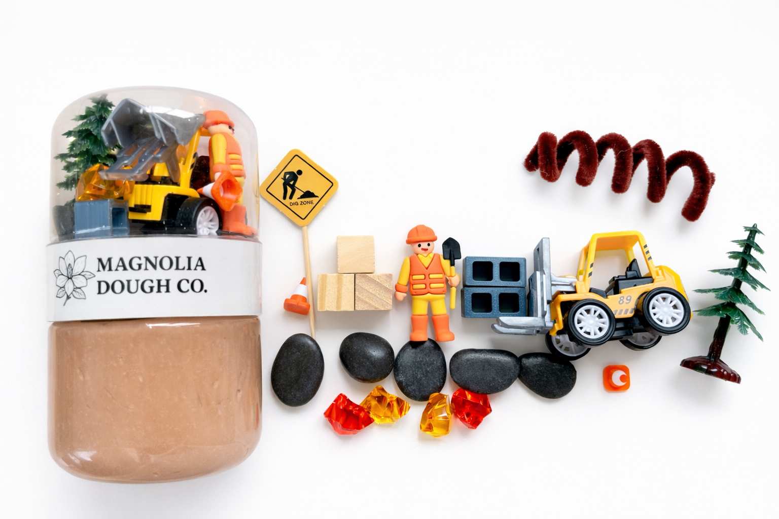 Kids Construction Sensory Play Dough Jar | Travel Toy