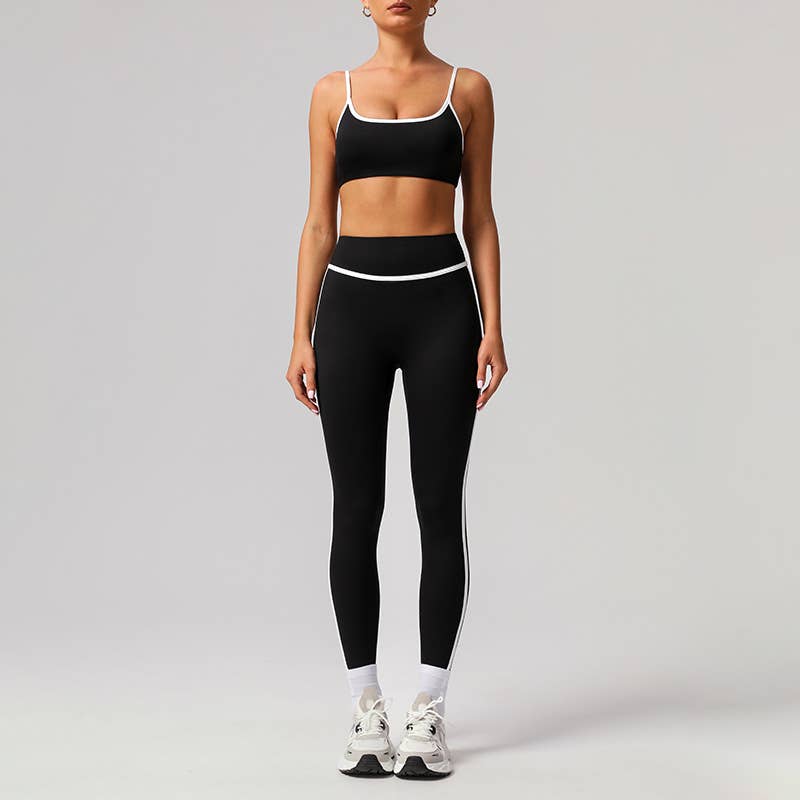 Built-In Pads Bra&High-Waisted Leggings 2-Piece Acctive set