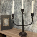 VINTAGE STYLE CANDELABRA: Black
