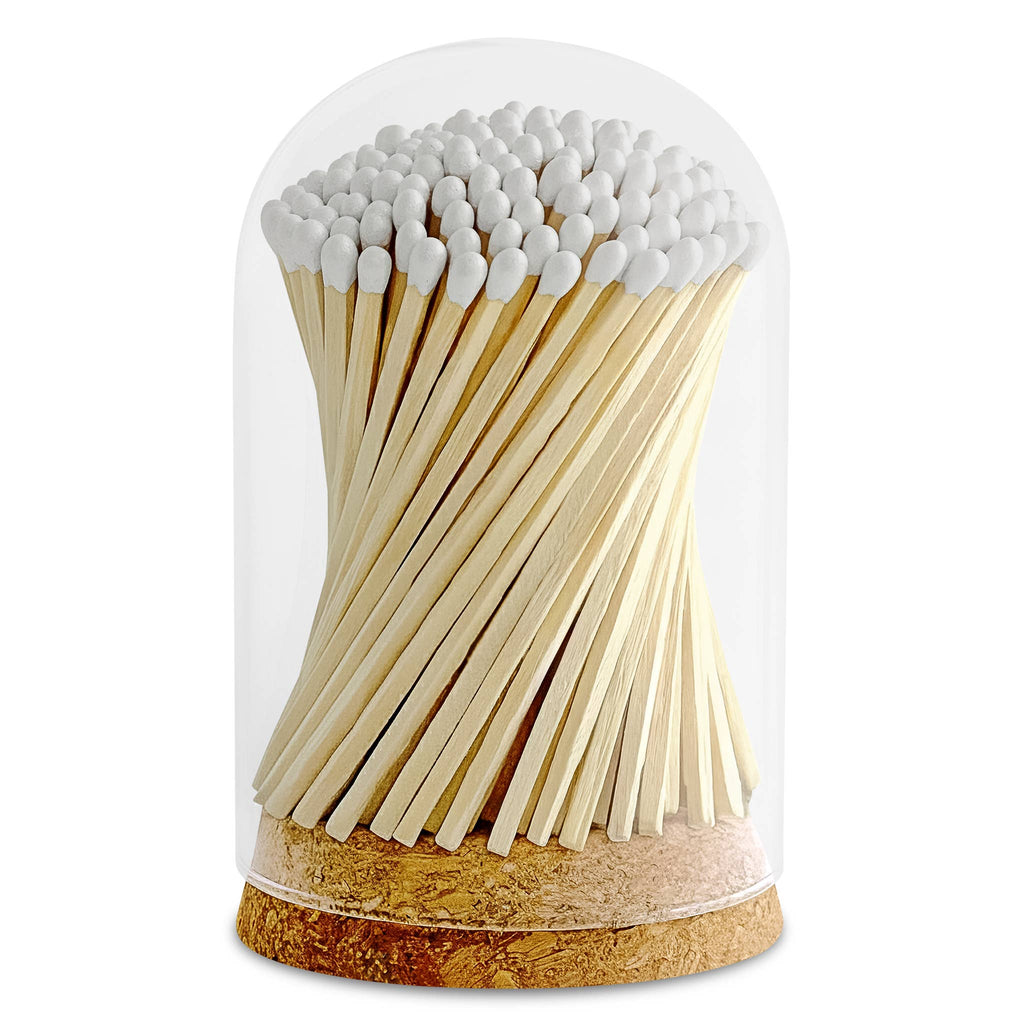 4" Matches in Premium Glass Cloche