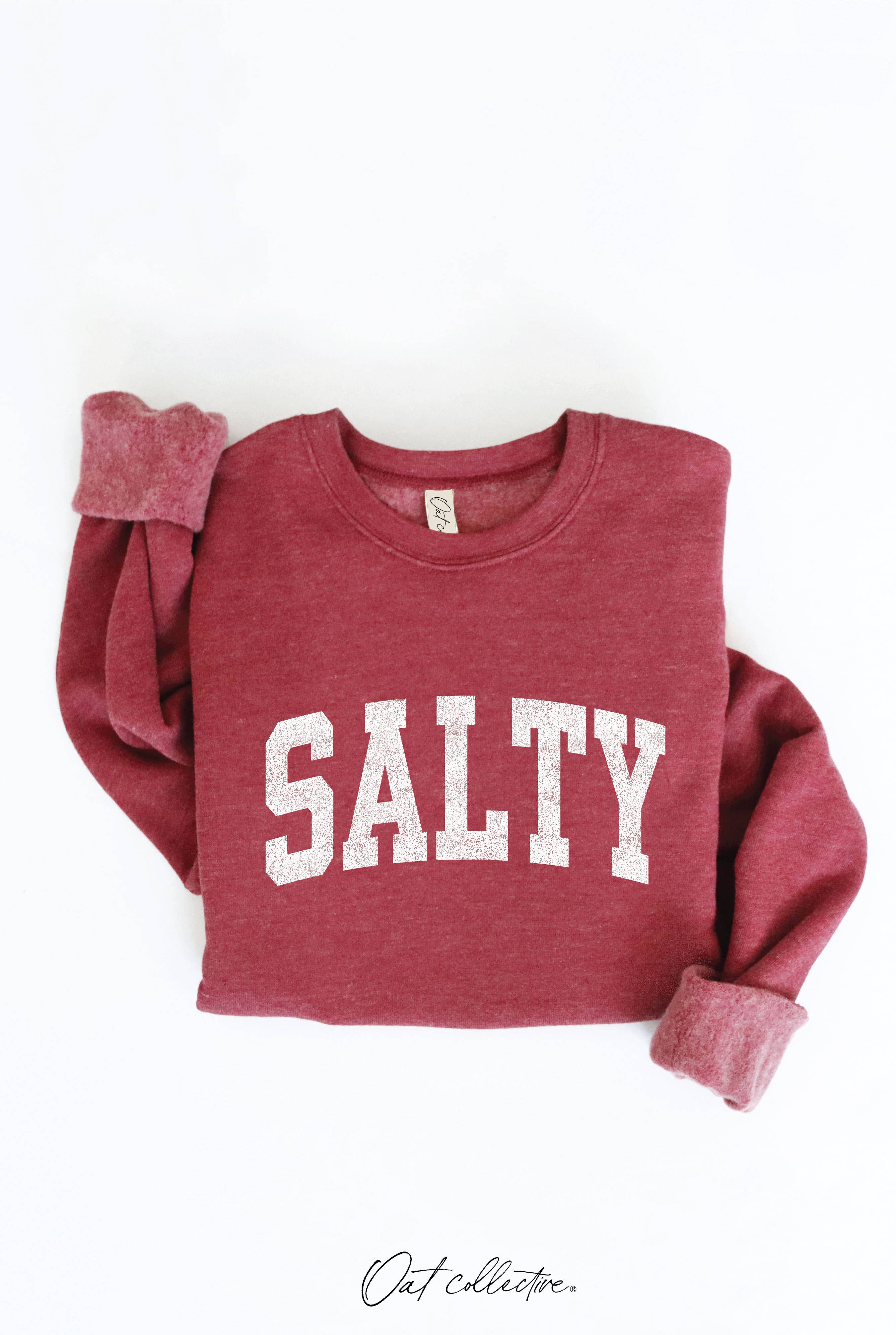 SALTY Graphic Sweatshirt: HEATHER DUST