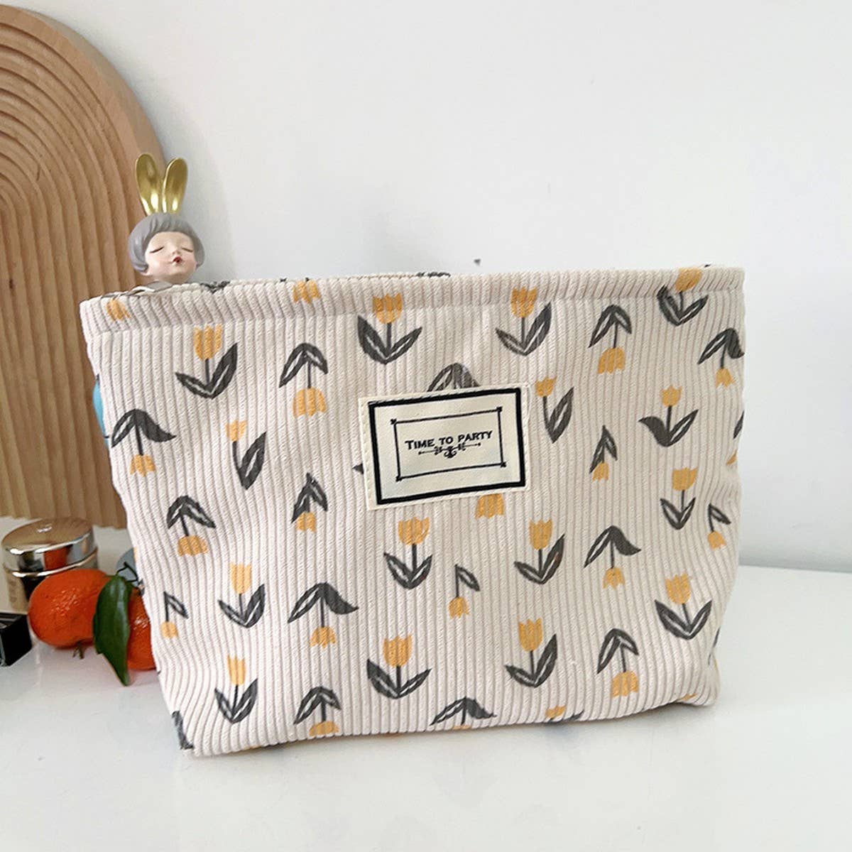 PORTABLE TRAVEL STORAGE BAG MAKEUP BAG_CWAB1223: Orange / (OS) 2