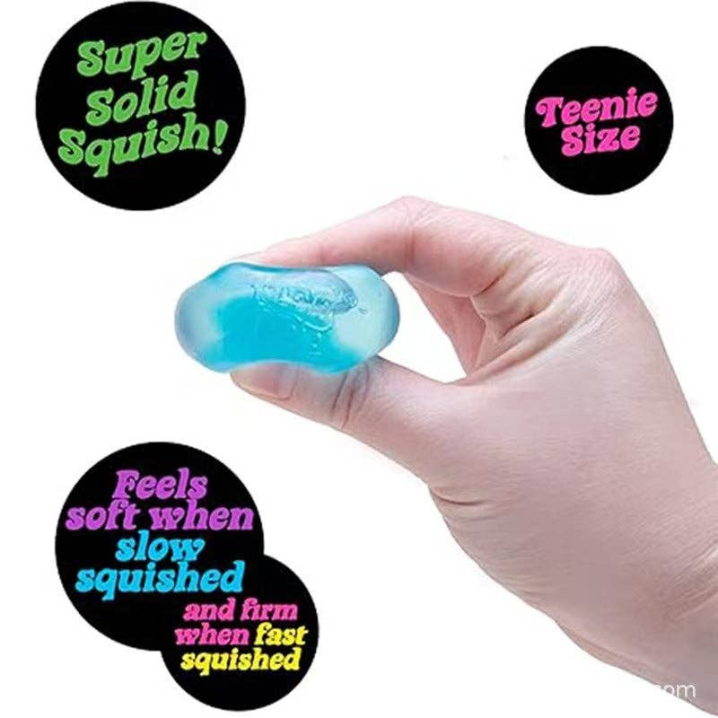 Nice Cube Jellyfish Squishy Sensory Stress Relief Toys in Box Squeeze Fidget Toy: Blue cube / 1 pc