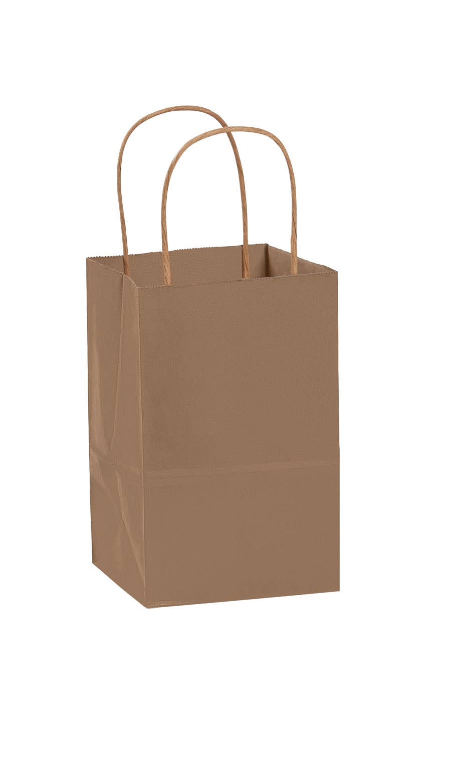 Kraft Paper Shopping Bags: White / Case of 100 / Large