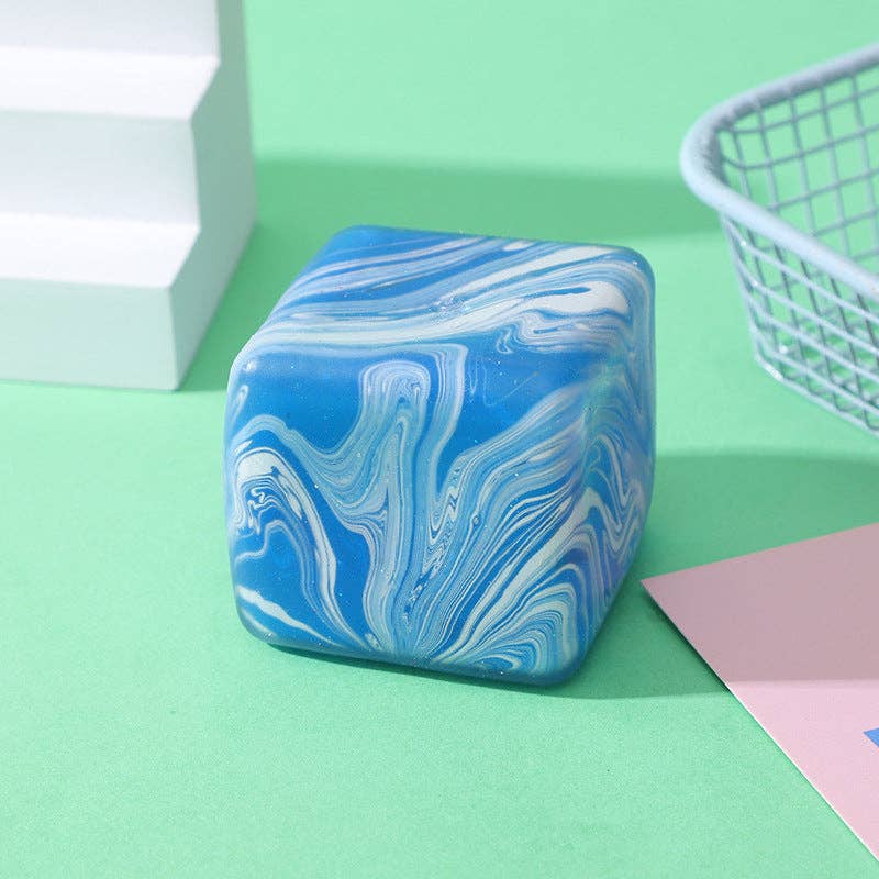 Marble Ice Cube Squishy Slow Rising Stress Relief Fidget Toy: Pink