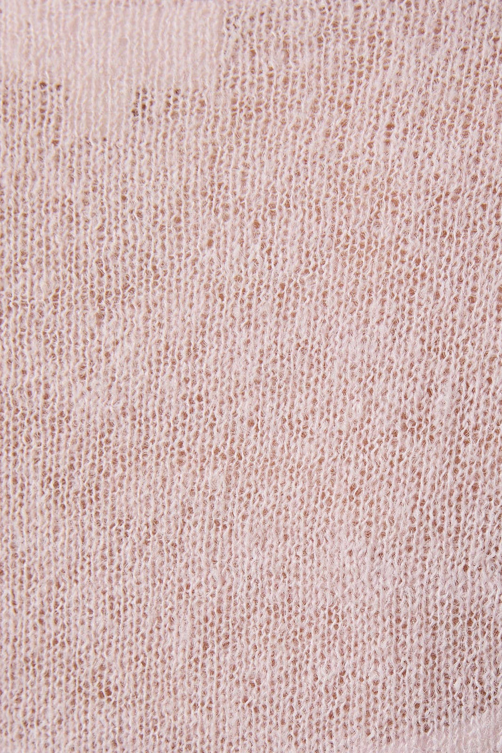 SHORT SLEEVE CREW NECK SHEER TOP: LT PINK / S