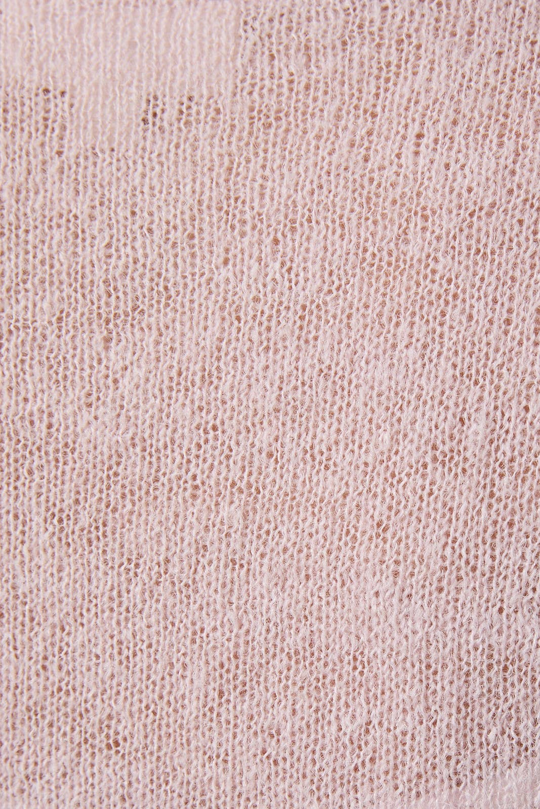 SHORT SLEEVE CREW NECK SHEER TOP: LT PINK / XS