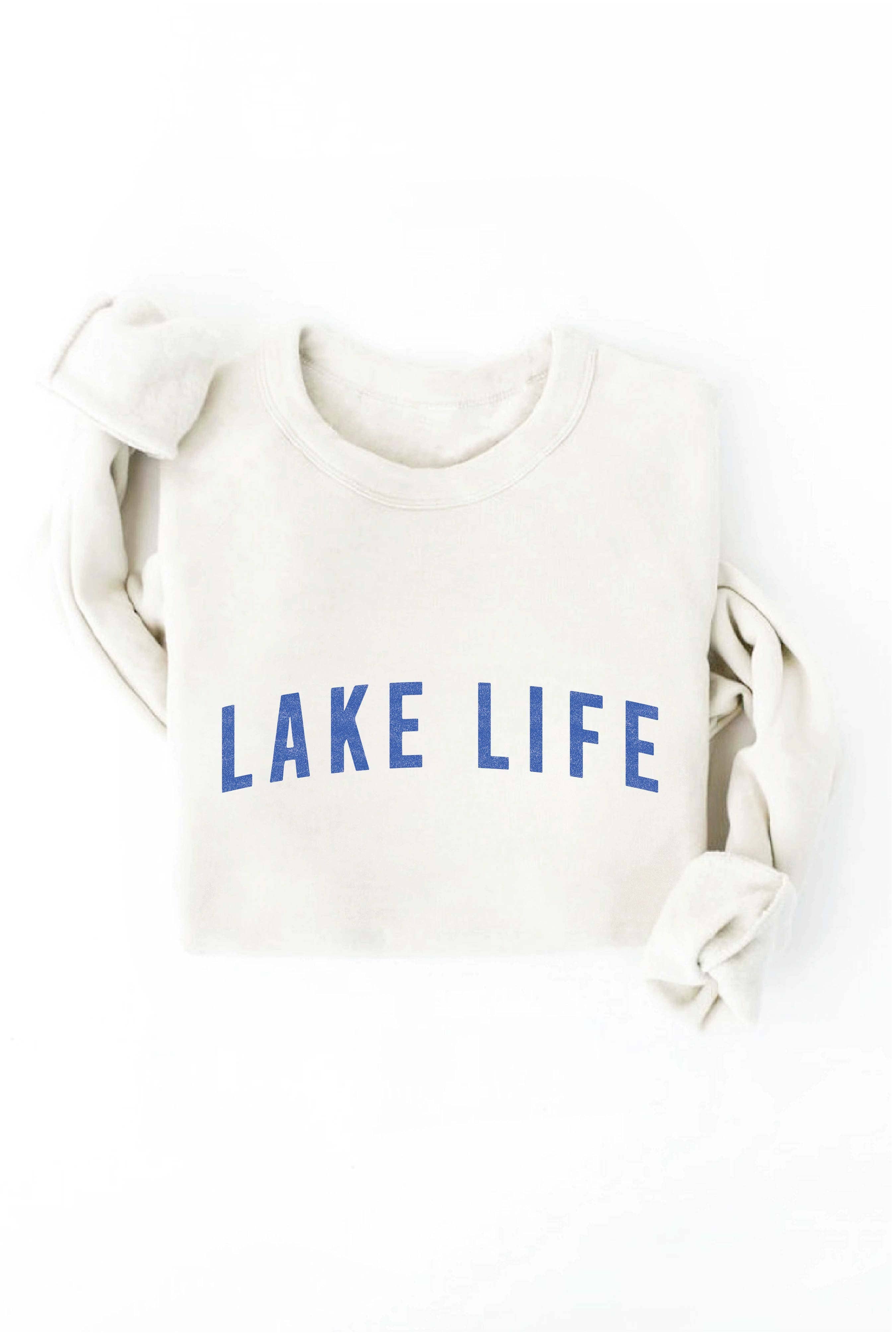 LAKE LIFE Graphic Sweatshirt: LIGHT BLUE