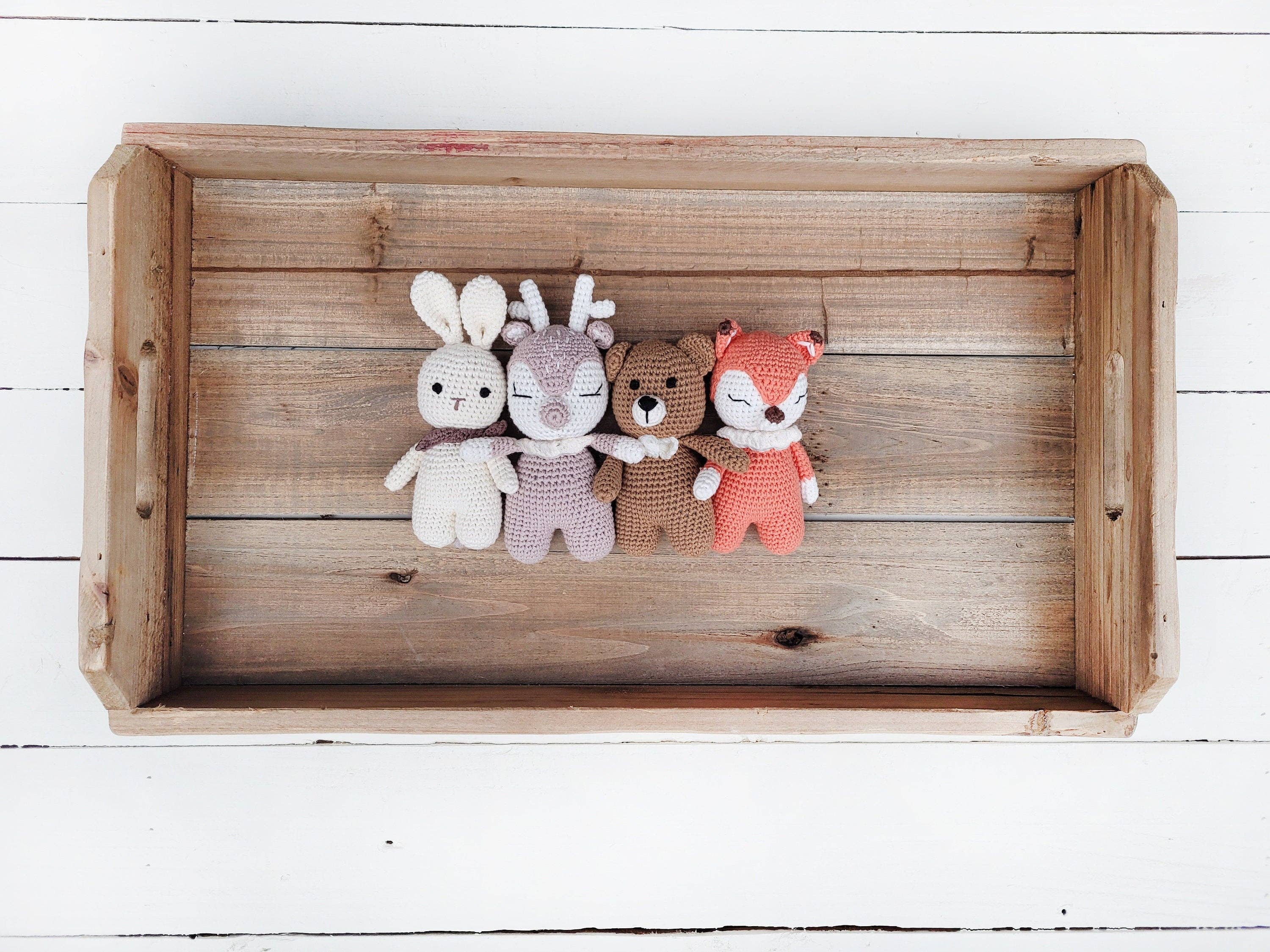 Mini Crochet Animals: Mini deer MAUVE