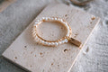 Hepburn Pearl Faceted Double Wrap : Gold