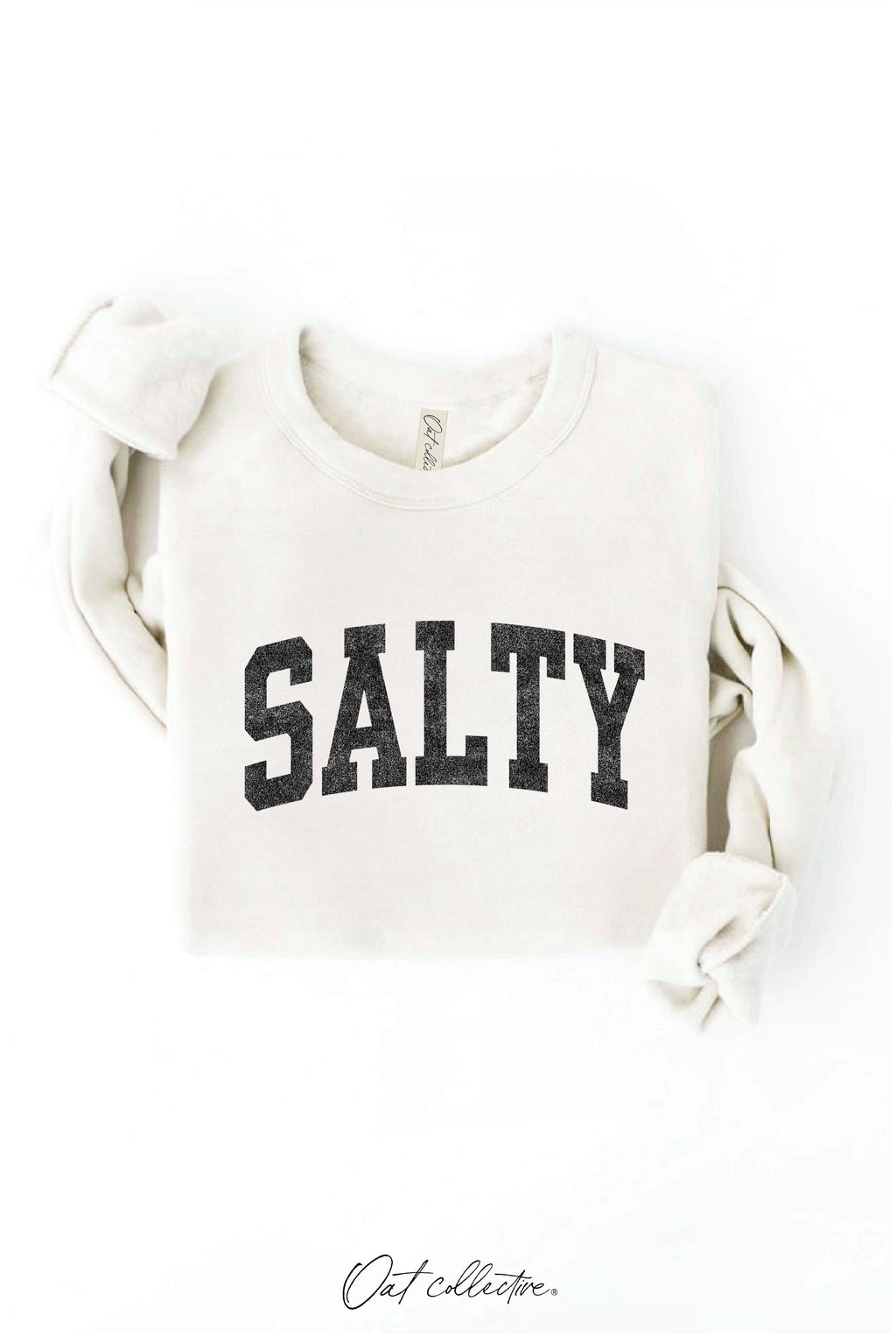 SALTY Graphic Sweatshirt: HEATHER DUST